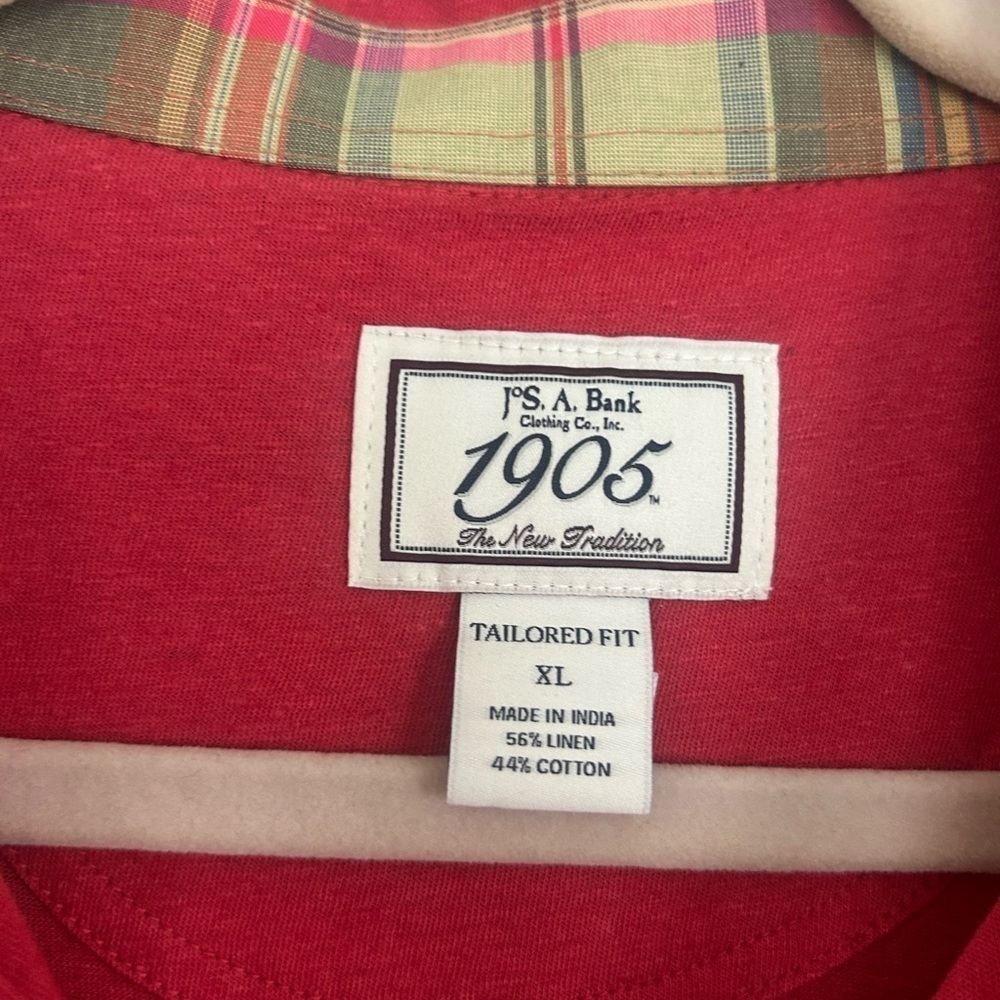 Men’s Jos. A. Bank Red Polo Shirt XL - Picture 2 of 5